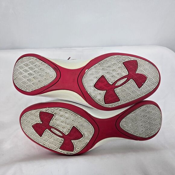 Under Armour Athletic Shoe Men's Size 12.5 White Red # 1238492-103 Micro G - Picture 14 of 15